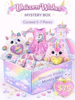 🦄 Unicorn Wishes Mystery Box 🎁 Magical Fantasy Surprise Bundle 5–7 Pc Kids